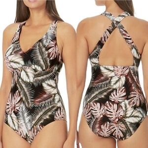 NWT Hurley One Piece Palm Swimsuit